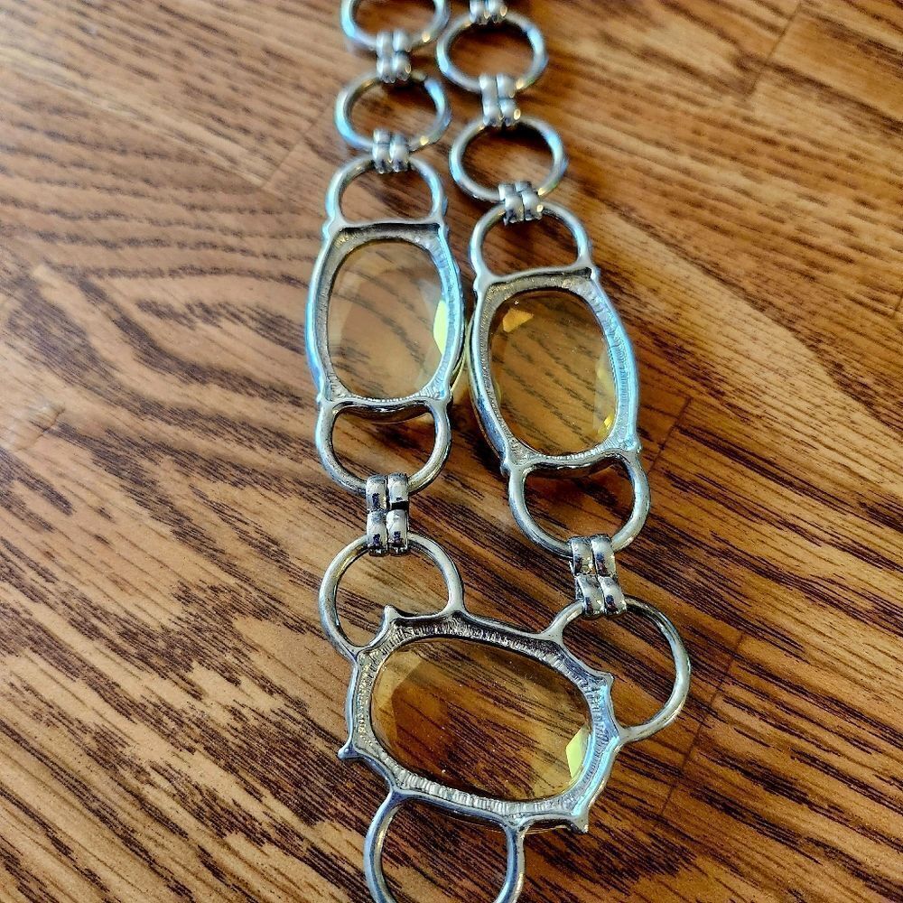 Y Drop Crystal Necklace Statement Making! - image 6